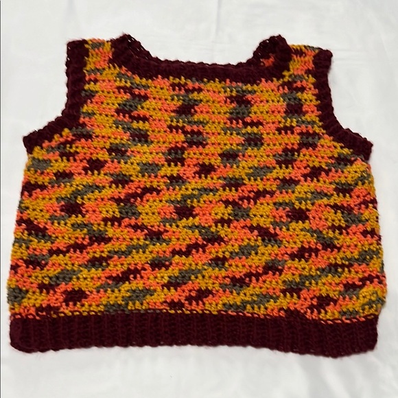 Handmade Crotchet Sweater Vest - Picture 1 of 2